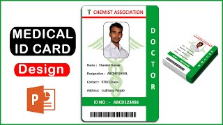 How to make a Doctor id card design in PowerPoint #idcards