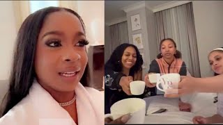 Girls Time with Reginae Carter,her friends and her God baby