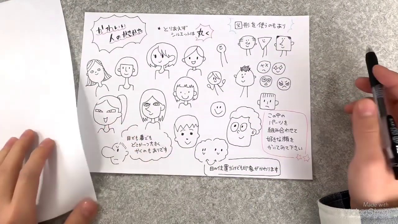 イラスト講座 簡単でかわいい顔の描き方 Youtube