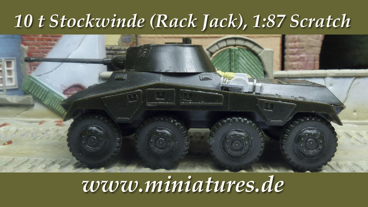 Zahnstangenwinde, Rack Jack, 1:87 Scratchbuild