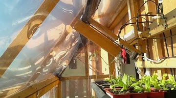 Mini Greenhouse time lapse - growing plants from seeds - automation
