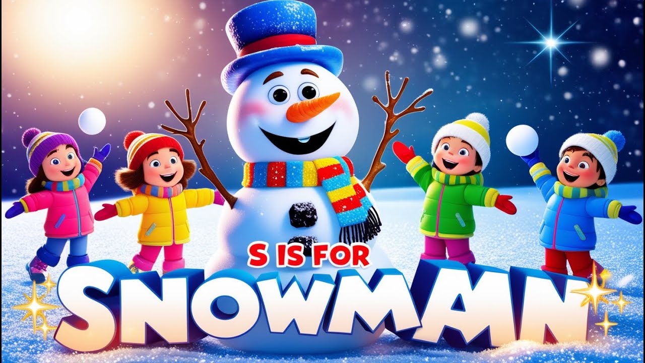 S is for Snowman ️ | Magical Christmas Song for Kids | Sing and Dance ...