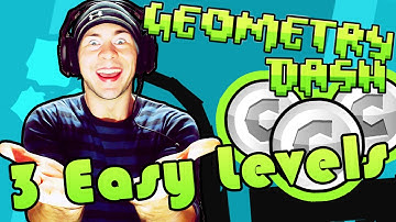 GEOMETRY DASH 3 Easy Levels w/Coins ~ Electronic Super Joy, Bliss, and Glow Caverns