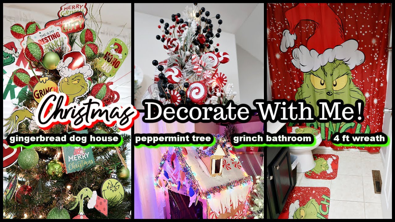 CHRISTMAS DECORATE WITH ME GINGERBREAD DOG HOUSE PEPPERMINT PENCIL