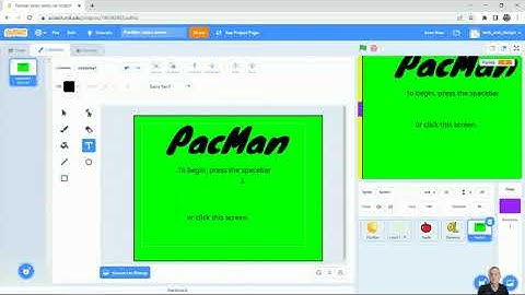 PacMan 08 - Start PacMan levels and create a Start Screen - Make a Video Game in Scratch