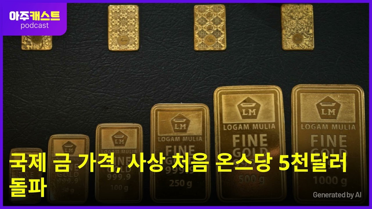 국제 금 가격, 사상 처음 온스당 5천달러 돌파