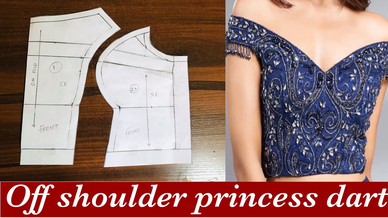 HOW To DRAFT AN OFF SHOULDER PRINCESS DART AND SLEEVES