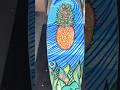 Commission surfboard order for Ian ✅ done in #acrylicpainting #art #surfboard #pineapple #fun