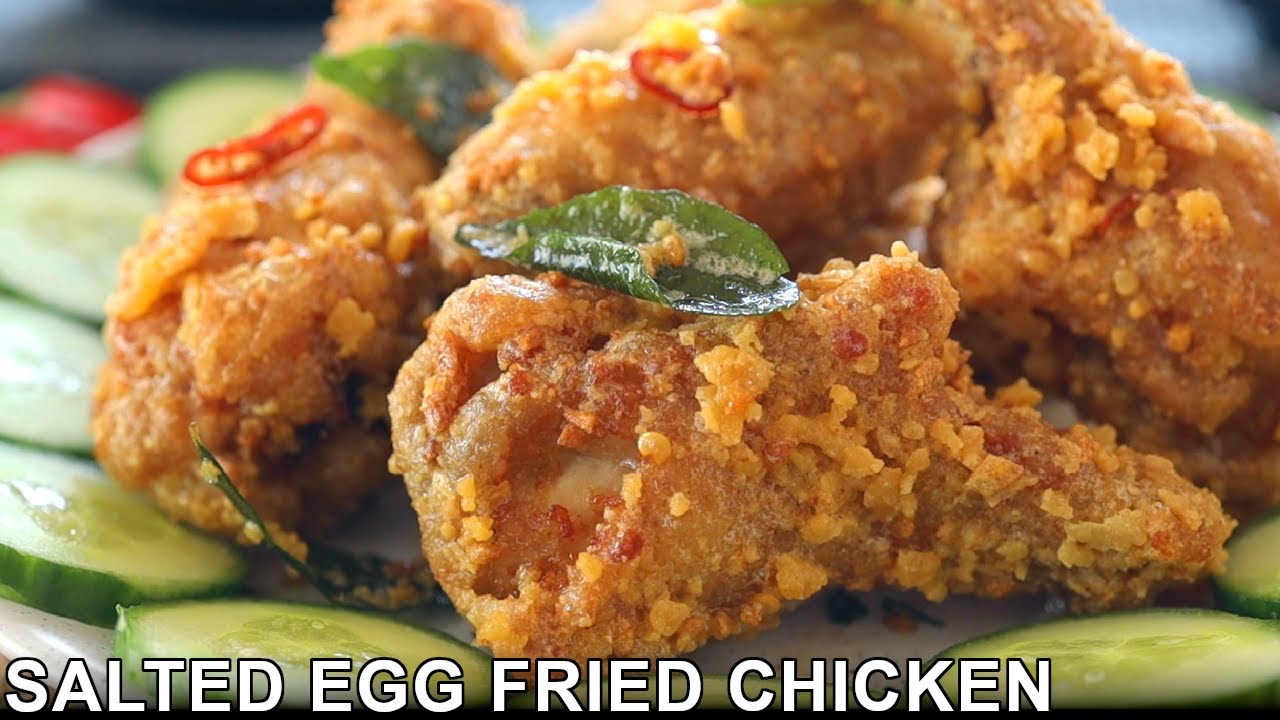 Salted Egg Fried Chicken Wings Recipe | Resep Ayam Goreng Telur Asin | 咸蛋鸡