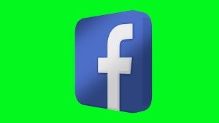 Facebook Logo Green Screen Animated 3D