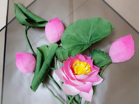 Video How to make lotus paper flower tutorial - Hướng dẫn... - youtube