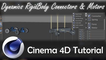 Cinema 4D Dynamics Tutorial | connectors | rigidbody | motors (with voice comment)