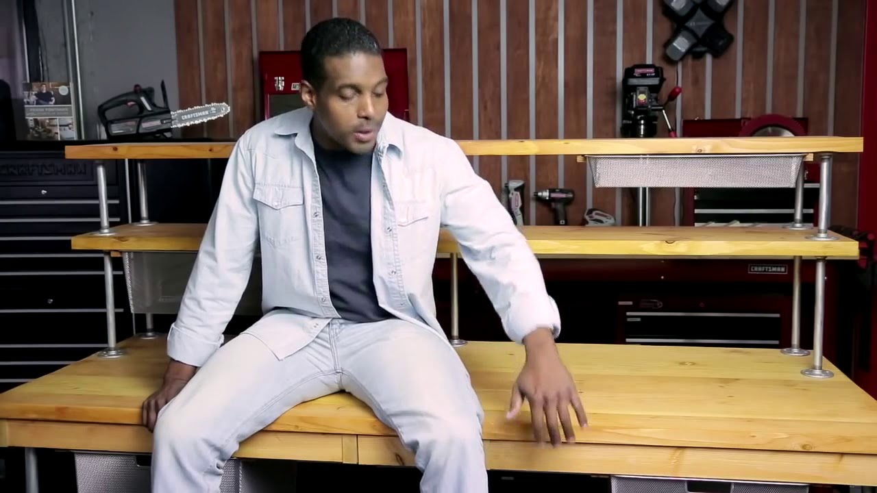 Pipe Furniture: How To Build an Industrial Desk | Craftsman - YouTube