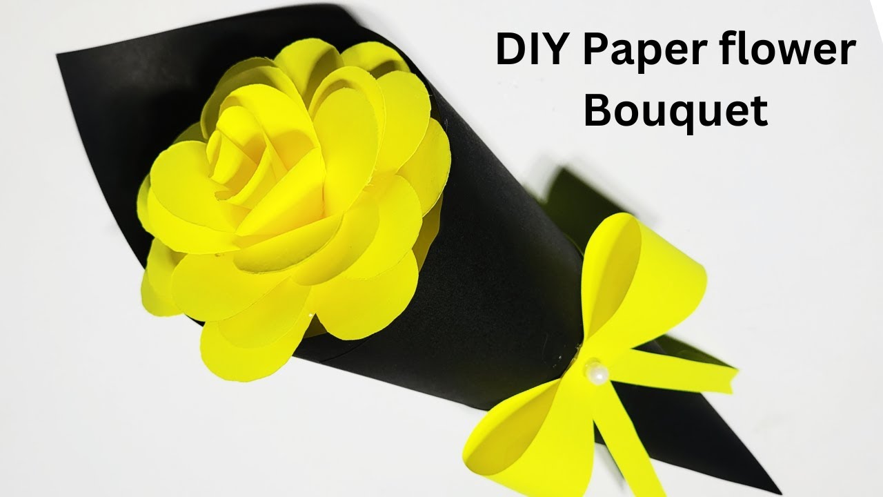 DIY Paper Flower BOUQUET/ Birthday gift ideas/Flower Bouquet