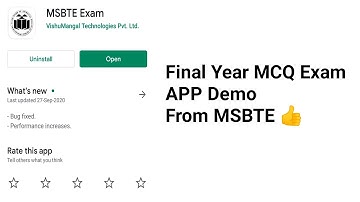 Final Year MCQ Exam APP Demo From MSBTE 👍 #finalyearexam