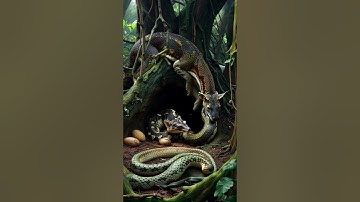 Giant Python And Hyena Symbiosis... #wildlife #anime #python #hyena