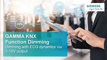 4.1 Siemens KNX WBT "Dimming" - ECG Dynamic 1-10 V at the switch/dim actuator