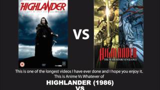 Anime Vs Whatever: Highlander - The Live Action Film Vs The Anime Film