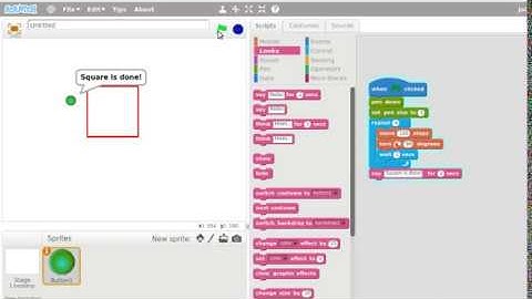 Scratch Programming for Kids - How to draw a square