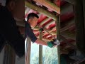 Once the bamboo house is reinforced, you can move in and live there.#diy
