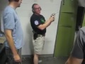 Indoor shooting range instructor accidentally discharges 44 magnum gun