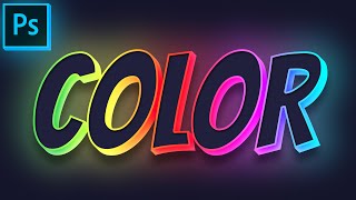 3D COLORFUL GLOWING TEXT EFFECT | PHOTOSHOP EFFECT | PHOTOSHOP TUTORIAL