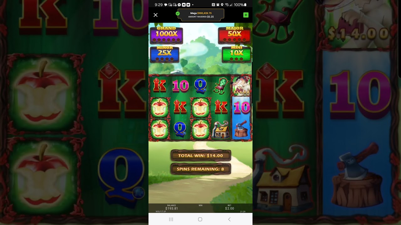 Draftkings casino, Wolf It Up slot, free spin plus bonus