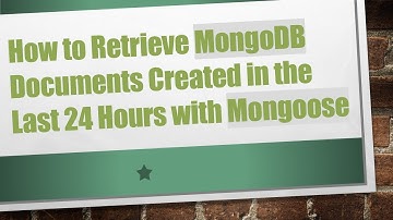 How to Retrieve MongoDB Documents Created in the Last 24 Hours with Mongoose