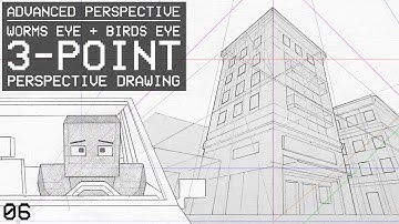 Three Points Perspective (Worms Eye / Birds Eye) Set Up - Advanced Perspective 06