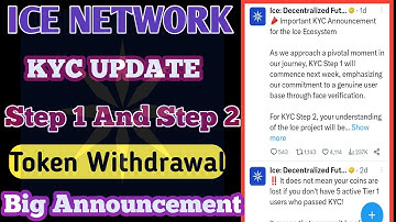 Ice Network Kyc Step1 and Step2🔥 || Ice Network Withdrawal update || Ice Network Mainnet Launch