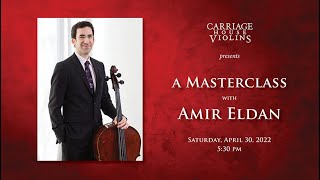 Amir Eldan Cello Masterclass at Carriage House Violins