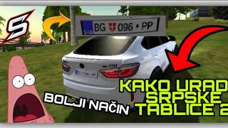 *TUTORIAL* SRBIJA TABLICE NA DRUGI NACIN |How to make Serbian plates |Car Parking Multiplayer