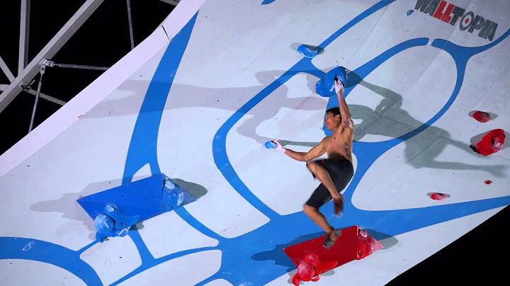 Sean McColl rockets up the Psicocomp 2014 wall in ...