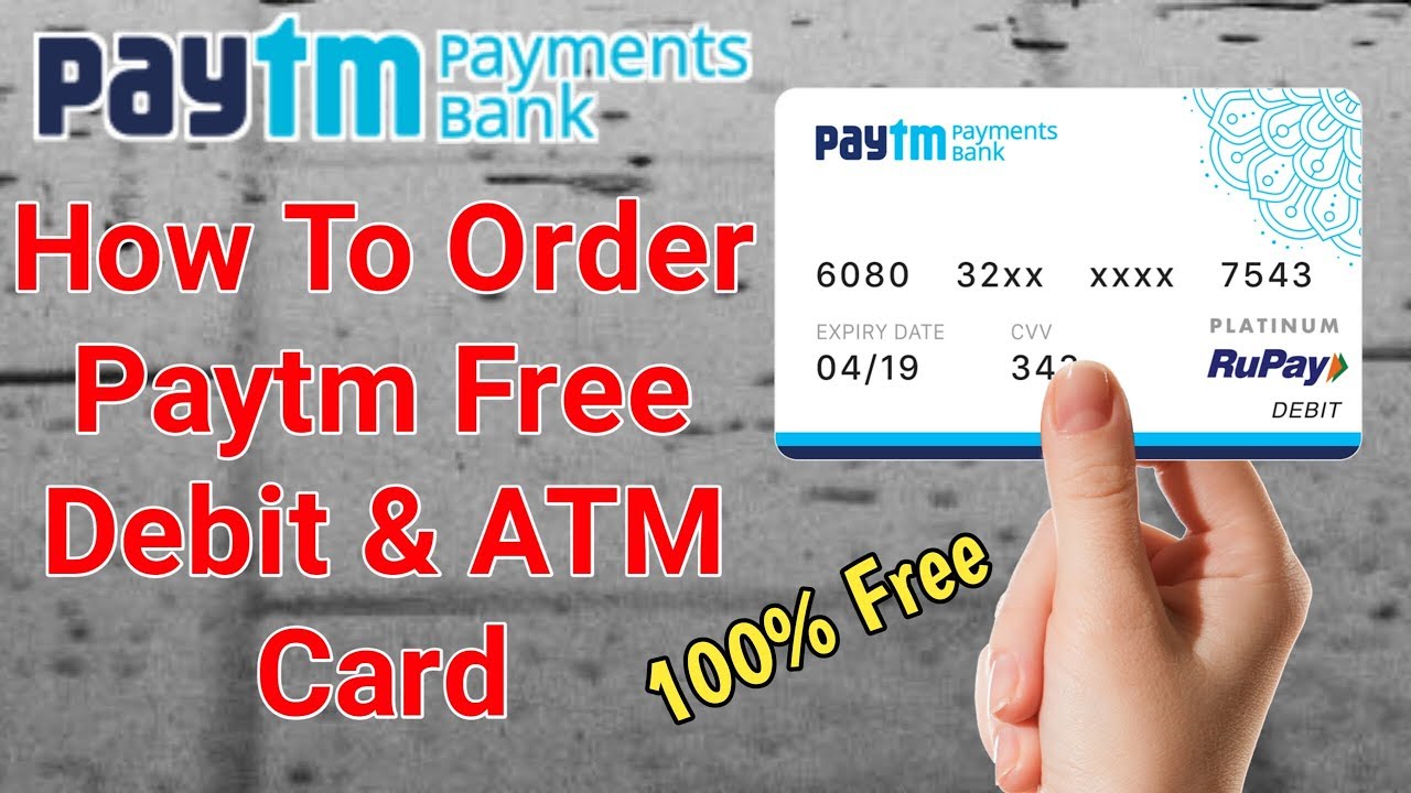 How to order free Paytm debit and ATM card - YouTube