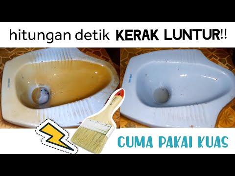 WOW!! hitungan detik kerak luntur!!  || cara hilangkan kerak toilet