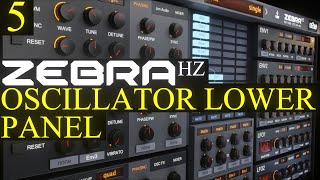 Oscillator Lower Panel Zebra HZ Tutorial Lesson 5