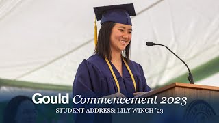 2023 High School Graduation Speech  Lily Winch ’23  Senior Address at Gould Academy