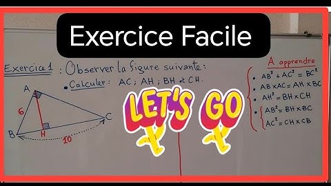Application des relations métriques dans le triangle  rectangle 🔺🔺🔺🔺