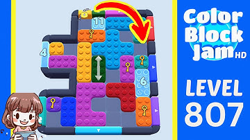 Color Block Jam Level 807 Solution Walkthrough