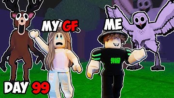 I Survived The New OWL ENTITY With My GIRLFRIEND In 99 Nights In The Forest..(funniest duo)