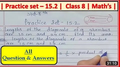 Practice set 15 .2  part 1 | class 8th maths Chapter 15 Area |Maharashtra state board