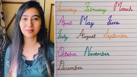 How to write month’s name in cursive writing | tutorial for beginners