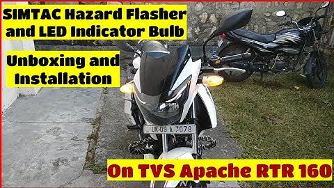 Simtac Hazard Flasher.  unboxing and installation on tvs apache rtr 160