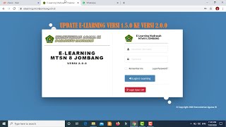 UPDATE E LEARNING MADRASAH VERSI 2.0.0 DI WEB HOSTING