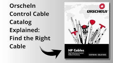 Orscheln Control Cable Catalog Explained