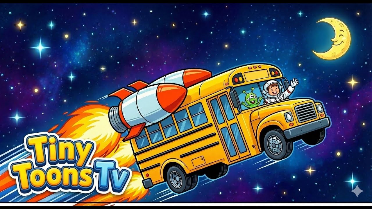 Wheels on the Bus Space Version 🚀| Space Song for Kids | Nursery Rhymes & Kids Songs | Tiny Toons Tv