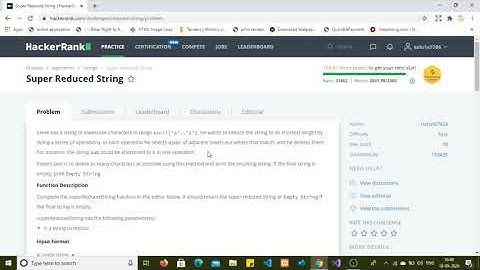 Solve Super Reduced String Problem on Hacker Rank using C#