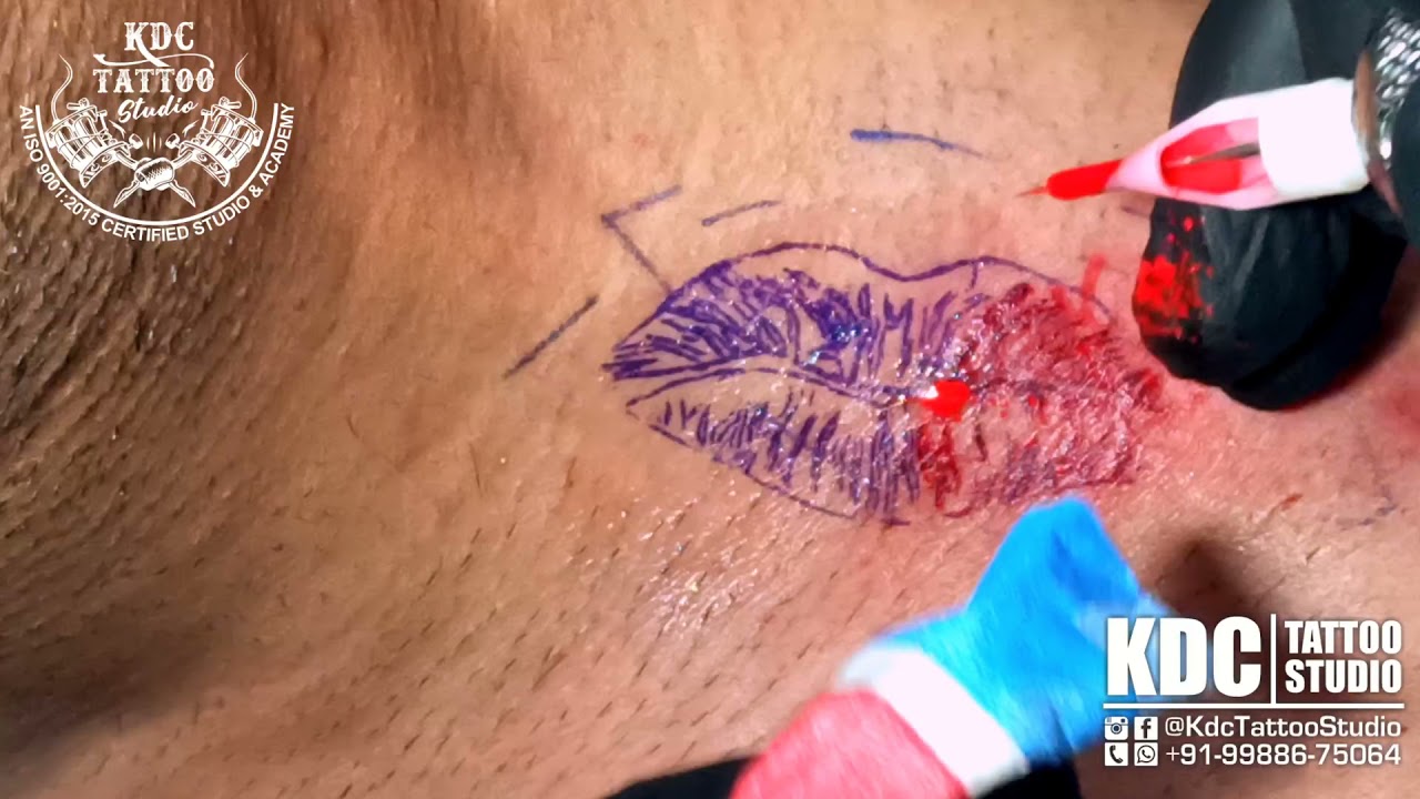 Lip Kiss Tattoo Permanent
