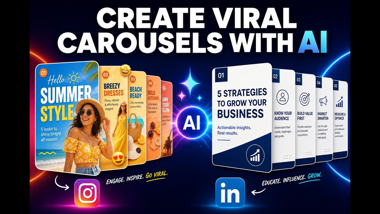 How to Create Instagram & LinkedIn Carousels with AI in 5 Steps (No Design Skills Needed)