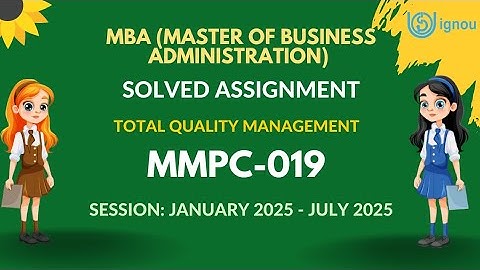 MMPC-019 MBA Solved Assignment 2024-2025 | IGNOU MBA 4th Semester Assignment Solution 2k25 Video